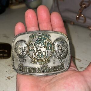 Vintage Smith & Wesson 125 years anniversary belt buckle